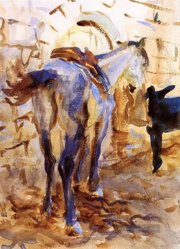  singer - Saddle Pferd Palestine John Singer Sargent Aquarell